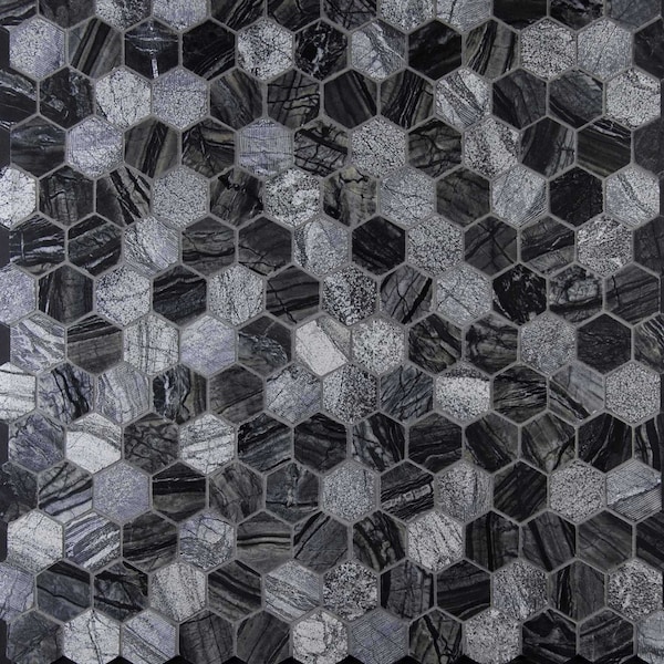 Msi Henley Hexagon 12 In. X 12 In. X 10 Mm Natural Marble Mesh-Mounted Mosaic Tile, 10PK ZOR-MD-0431 - main